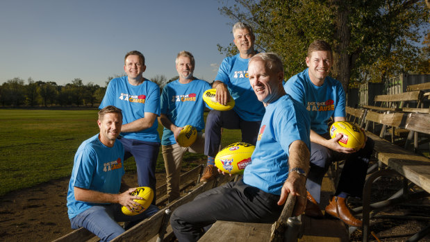 Long time local AFL community members Adam Hobill, Paul Eccles, Matt Cooney, Dave Gollach, John Reid, and Anthony Weston are driving the Kick 4 A Cause fundraiser.