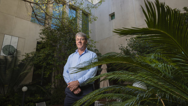 Paul Janssens looks after many of the gardens and courtyards inside Parliament House.