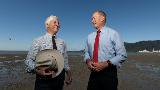 Bob Katter and Fraser Anning in happier times. 