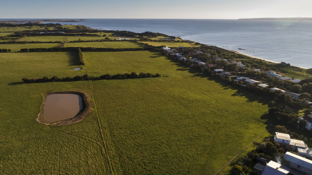 The farmland in Ventnor at the centre of Matthew Guy's controversial planning decision. 