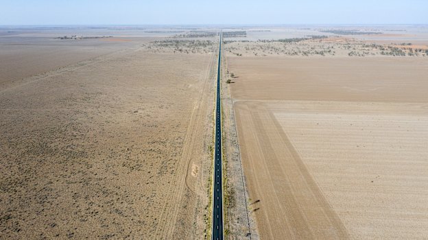 Drought-stricken country near Walgett. The drought is accelerating a process of marginalisation that was already underway in rural Australia.