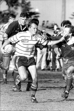 Scotland coach Gregor Townsend in action for Warringah against Randwick in 1993.