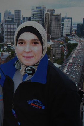 Nesrine Zahab on the Sydney Harbour Bridge in 2015.