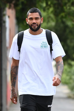 Tarryn Thomas is preparing for his football return in a VFL practice match.