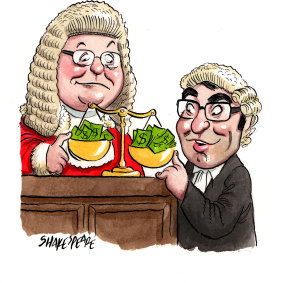 Chief Justice Tom Bathurst and Director of Public Prosecutions Lloyd Babb. Illustration: John Shakespeare
