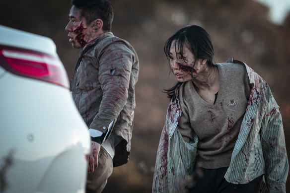 B-listers pretend they’re taken in by the zombie apocalypse in the South Korean mockumentary Zombieverse.