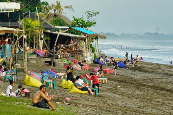 Batu Belig Beach, one of the best-known beaches in Canggu, remains popular.