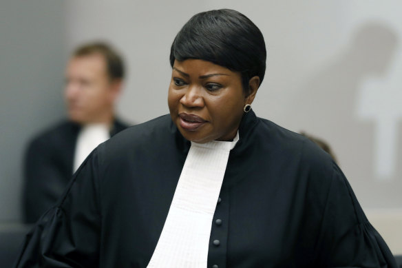 Chief prosecutor Fatou Bensouda at the International Criminal Court in The Hague, Netherlands.  