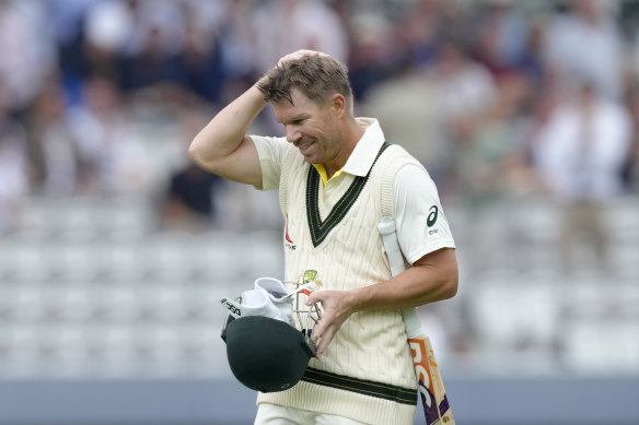 David Warner will have his injured hand looked at after the second Test.