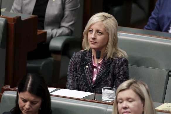 Liberal MP Melissa McIntosh during question time.