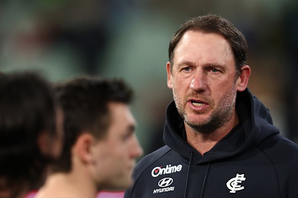 Man of the moment: Carlton caretaker coach Josh Fraser.