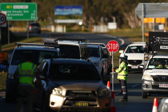 Dr Jeanette Young says too many cars are crossing into Queensland from NSW.