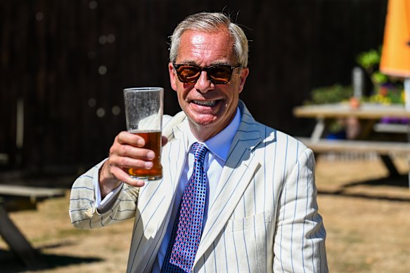 Farage in Clacton-on-Sea on Thursday.