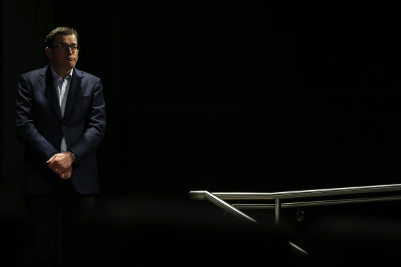 Premier Daniel Andrews said he was satisfied with the size of the public health team before the pandemic took hold. 