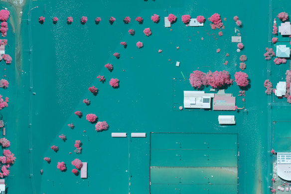 Lismore during the second wave of floods in March, 2022.