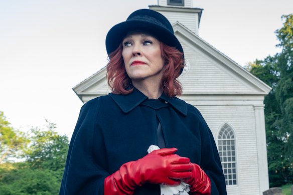 Catherine O'Hara em Beetlejuice 2024, Beetlejuice, dirigido por Tim Burton.