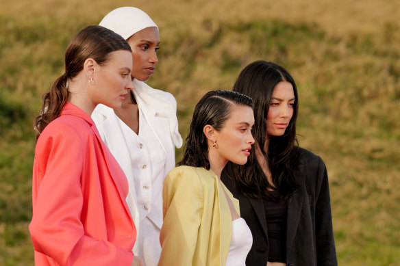 Famous faces (from left) Montana Cox, Hanan Ibrahim, Sarah Ellen, Jessica Gomes.