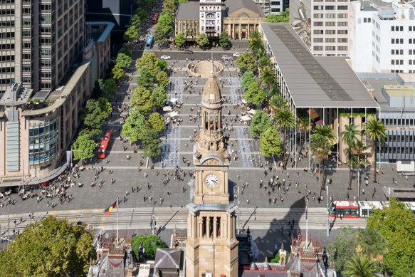 An artist’s impression of the future Town Hall Square, which will not start construction until at least 2035.