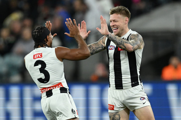 The Magpies win by 70 points.