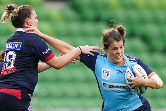 Waratahs captain Grace Hamilton had a fine game against the Rebels on Friday. 