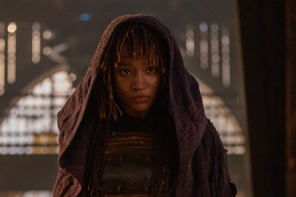 Amandla Stenberg plays Mae, a former Jedi student, in The Acolyte.