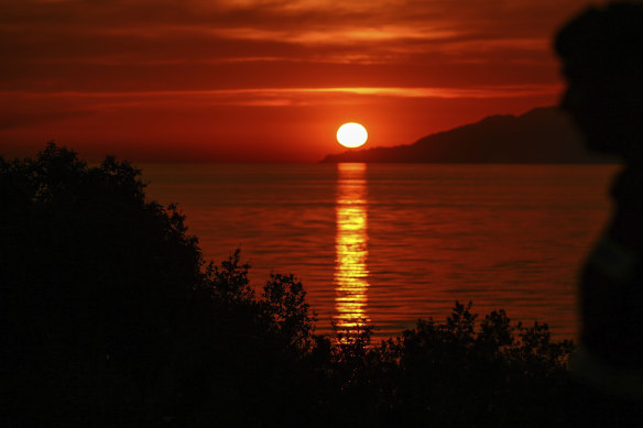 A sunset on a Dardanelles beach made Nick Miller homesick for Western Australia.