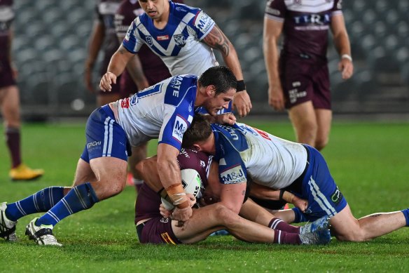 Crackdown: The NRL has tackles such as this one in its sights.