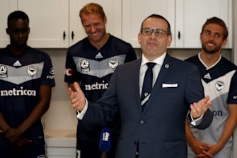 Anthony Di Pietro addresssing the media this week.