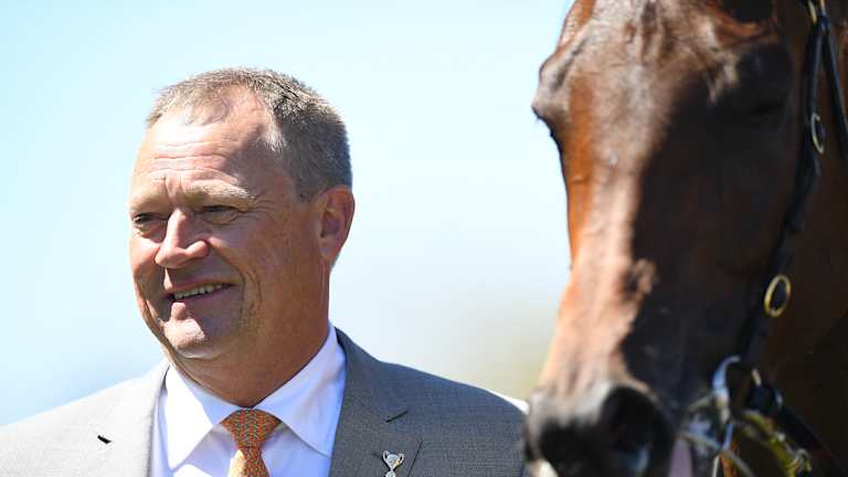 In the spotlight:  Tony McEvoy thinks Sunlight will beat the boys in the Coolmore Stud Stakes on Saturday.