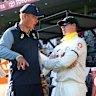 Under the pump: Australian coach Andrew McDonald and Steve Smith pictured during the Ashes series.