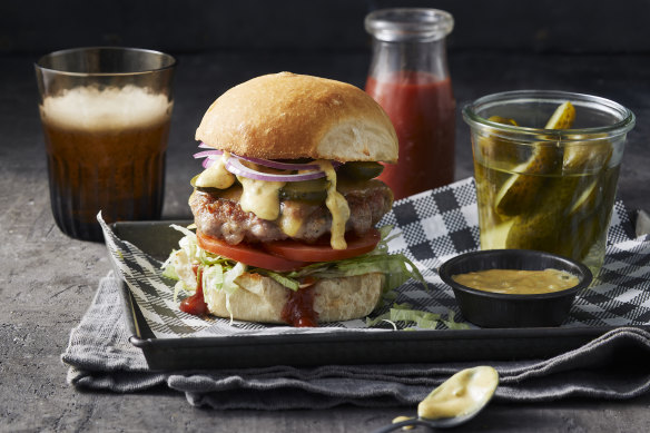 Can’t decide between a sausage and a burger at a barbecue? Why not have both?