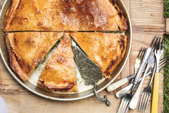 This greens-filled pie travels well for picnics.