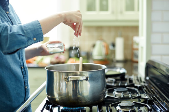 Salt the water when cooking starchy things or boiling vegetables.