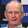 Parramatta officials courted Wayne Bennett, but the Dolphins coach is poised to return to South Sydney.