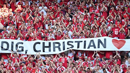 A tribute on Friday morning to Denmark international Christian Eriksen, who collapsed during his country’s Euro 2020 opener against Finland.
