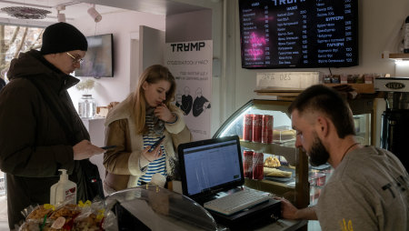The Wi-Fi code is TrumpLovesYou - but no one is feeling it