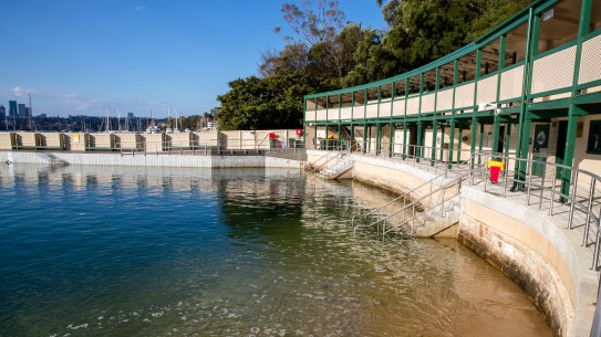 Dawn Fraser Baths has been fully restored but is closed because of COVID regulations.