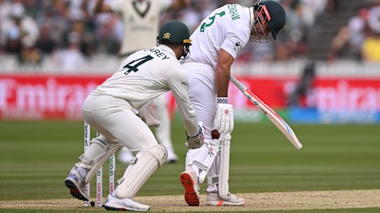 David Bedingham flicked the ball away with his glove.