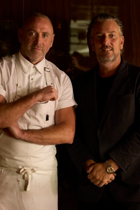 El director culinario internacional Joel Bickford y el director ejecutivo del grupo, Brett Robinson. 