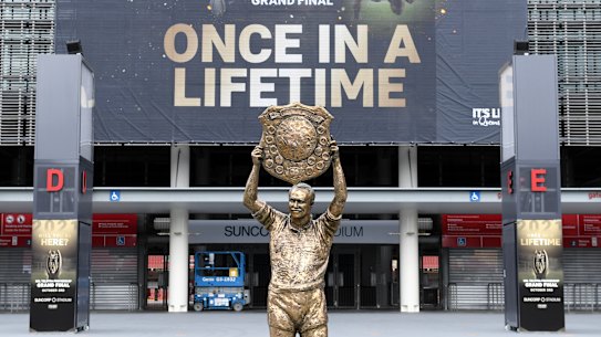 Brisbane’s Suncorp Stadium is set to host a first-ever NRL grand final on Sunday.