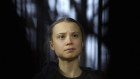 Greta Thunberg speaks with the media as she arrives for a meeting of the Environment Council at the European Council building in Brussels earlier this month.
