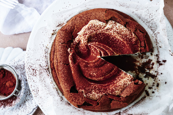 Helen Goh’s flourless chocolate crater cake