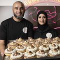 The husband and wife team behind Boston Doughnuts, Ahmed Taha and Marwa Yassine.