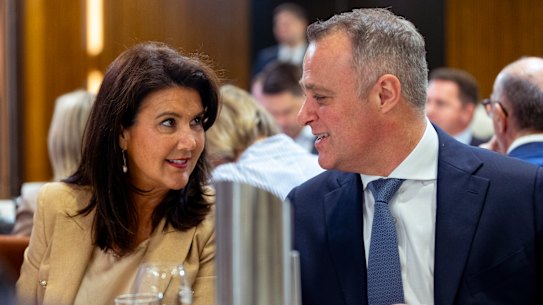 Senator Jane Hume and Tim Wilson last year.