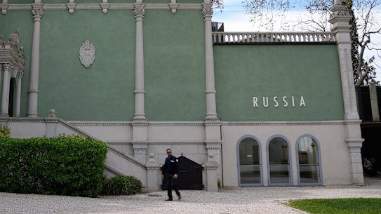 Russia’s pavilion in the Giardini at the Biennale of Arts exhibition in Venice.