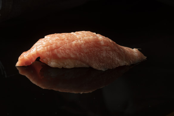 Otoro (tuna belly) nigiri.