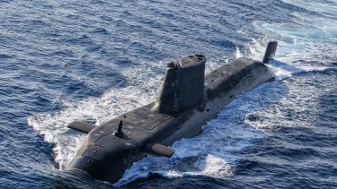 A British Astute class, nuclear-powered submarine.