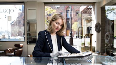 The Rocks opal retailer Renata Bernard in her store Opal Minded.