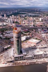 Crown Casino under construction.