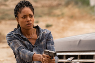 Naomie Harris as Justin Falls in new TV series <i>The Man Who Fell to Earth</i>.